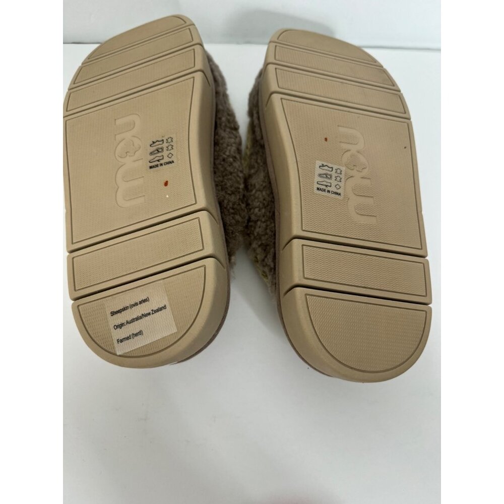 NEW Mou Bounce Curly Clog Slippers Gray Mule Shearling Size EU 40 US 9 9.5 - Picture 6 of 6